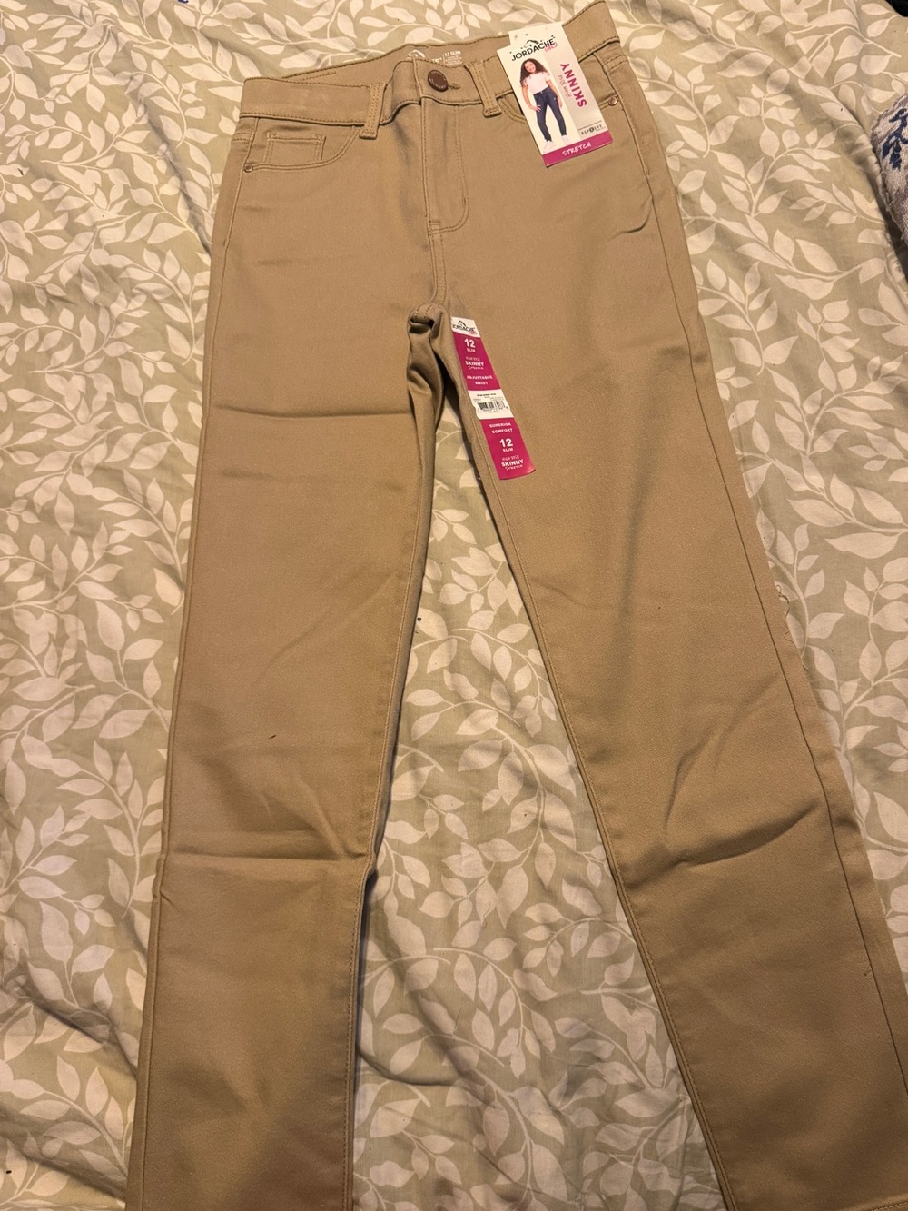 Jordache Girls' Skinny Pants in Khaki